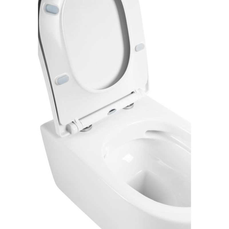 Напольный унитаз BelBagno Marino BB105CPR/BB105T/BB2031SC, безободковый, крышка тонкая Soft Close, белый