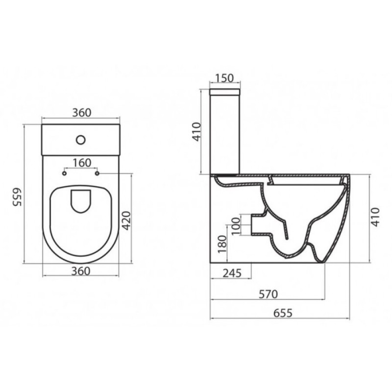 Напольный унитаз BelBagno Marino BB105CPR/BB105T/BB870SC, безободковый, крышка тонкая Soft Close, белый