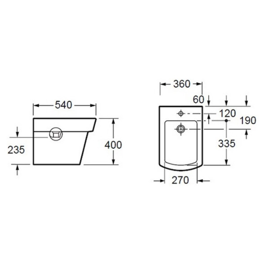 Биде BelBagno Mattino BB1060B, напольное
