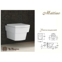 Подвесной унитаз BelBagno Mattino BB1060CH