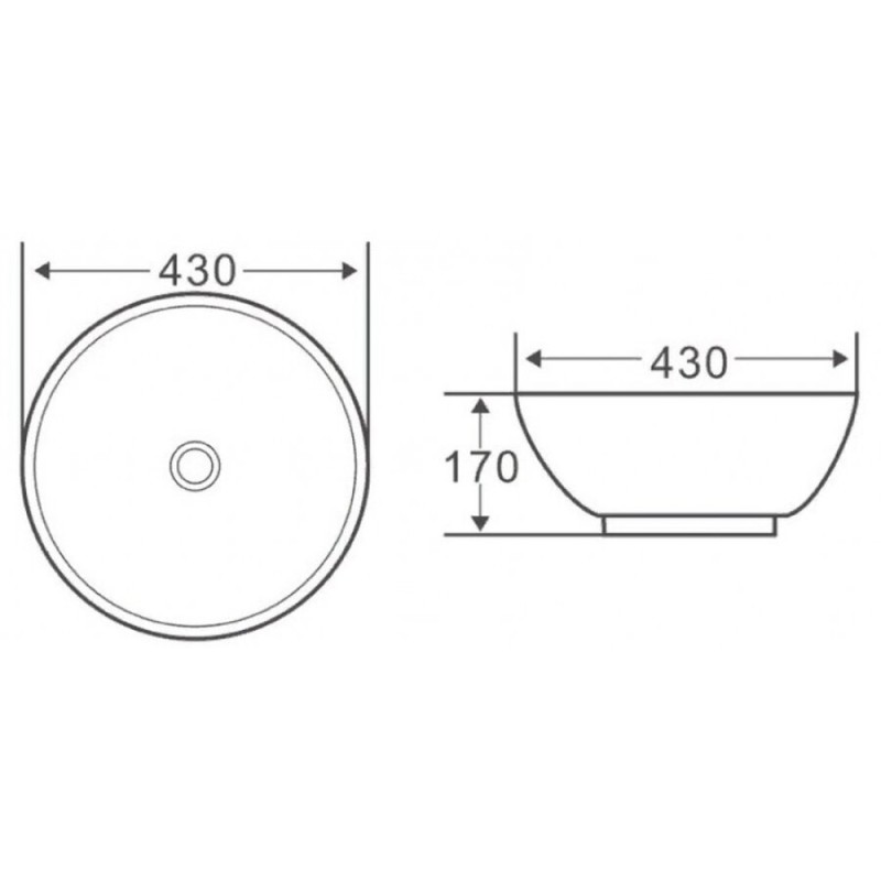 Раковина BelBagno BB1077 накладная 43 х 43 х 17 см