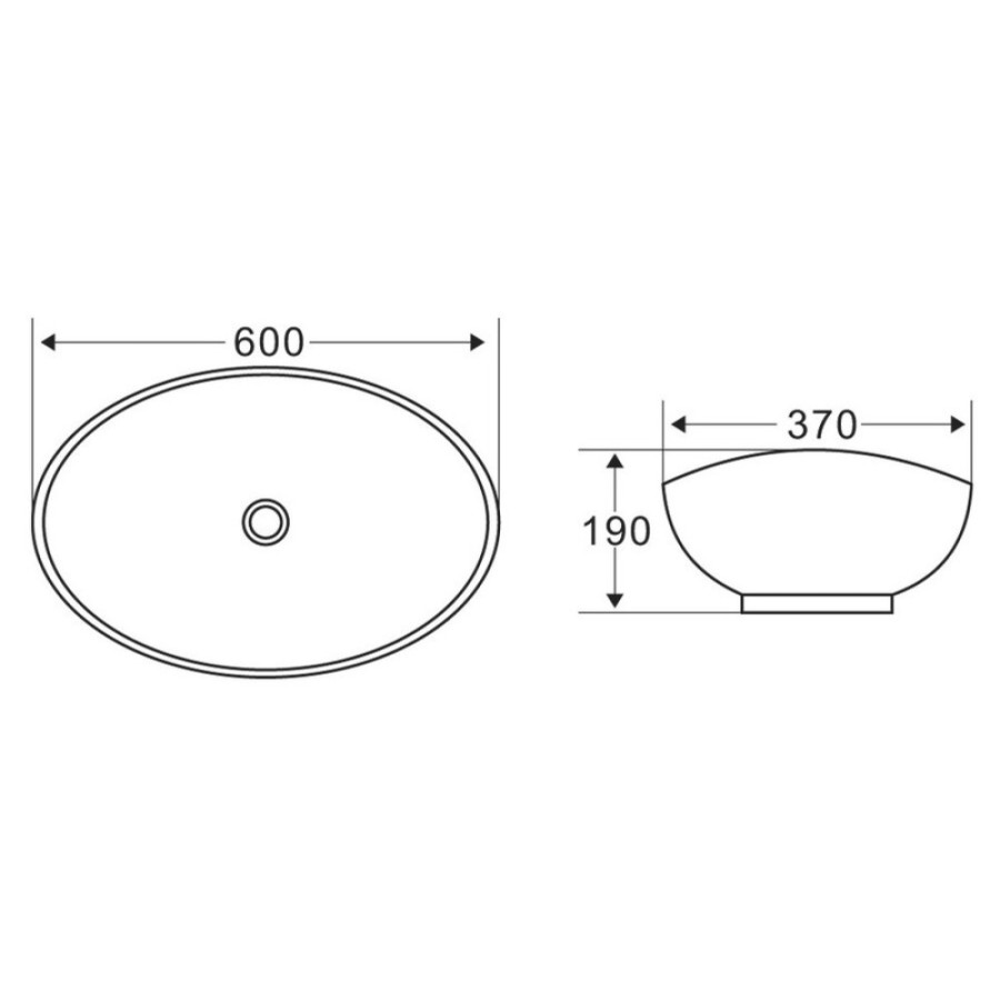 Раковина Belbagno 60 см, белый, BB1087