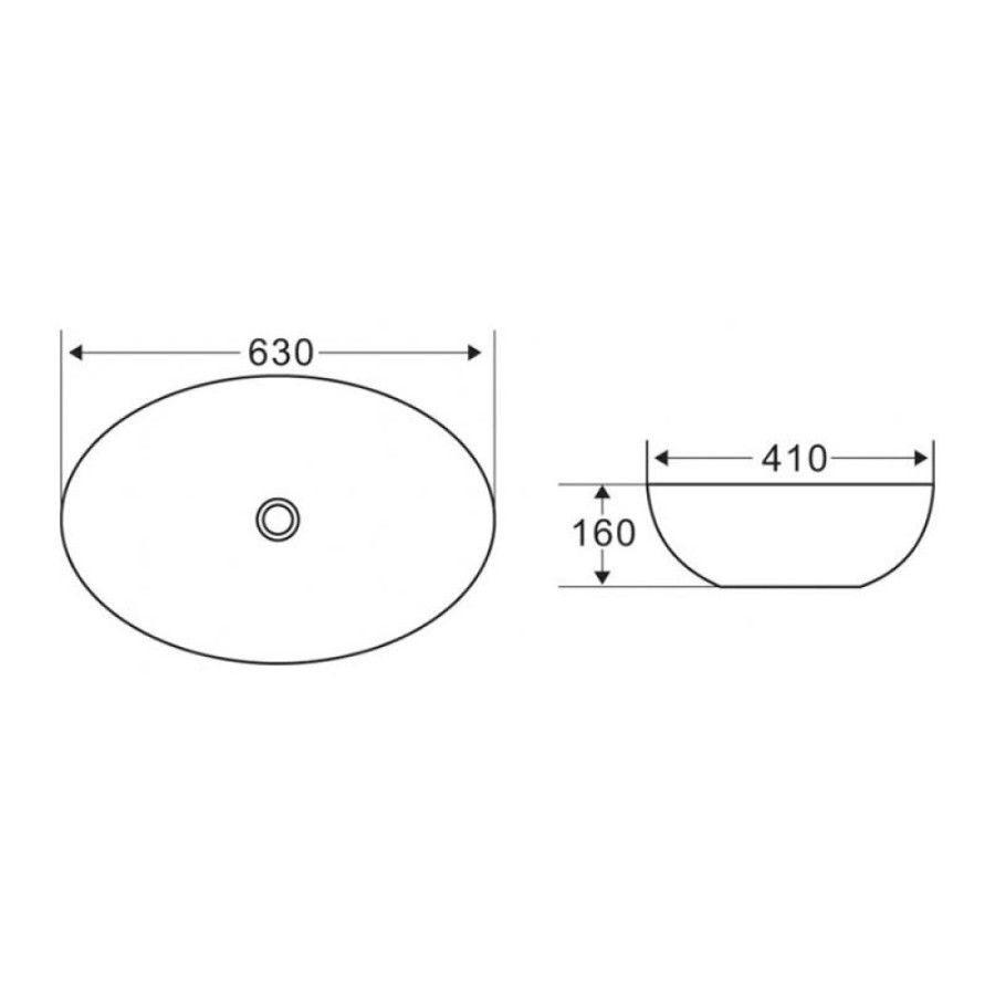 Раковина накладная BelBagno 63 см, BB1104