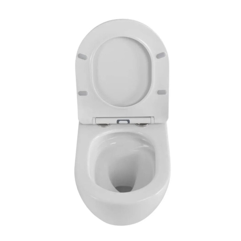 Подвесной унитаз BelBagno Libero BB11051CH-TOR/SC, безободковый, сиденье микролифт, белый