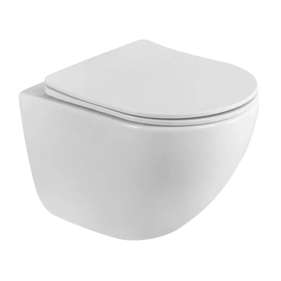 Подвесной унитаз BelBagno Libero BB11051CH-TOR/SC, безободковый, сиденье микролифт, белый