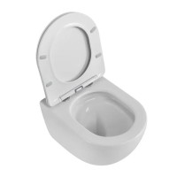 Подвесной унитаз BelBagno Libero BB11051CH-TOR/SC, безободковый, сиденье микролифт, белый