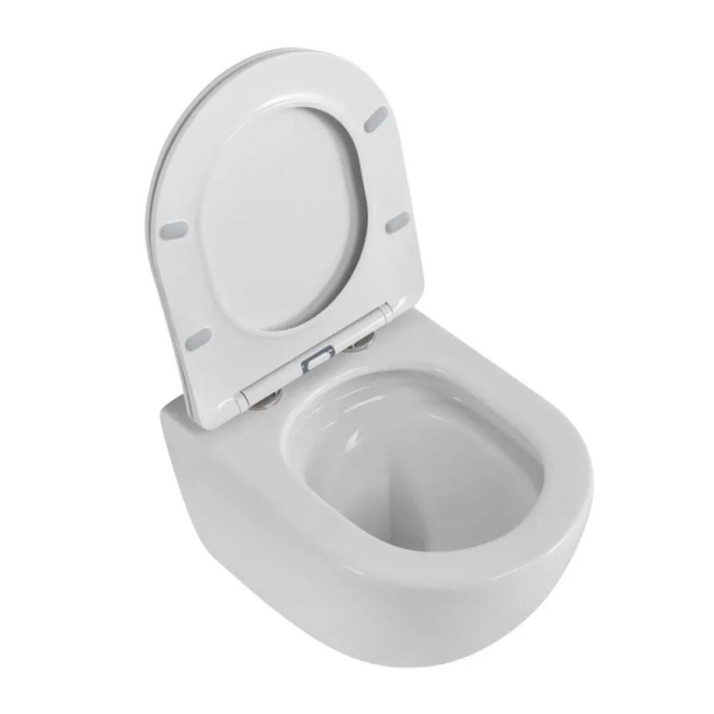 Подвесной унитаз BelBagno Libero BB11051CH-TOR/SC, безободковый, сиденье микролифт, белый