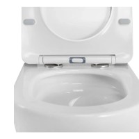 Подвесной унитаз BelBagno Libero BB11051CH-TOR/SC, безободковый, сиденье микролифт, белый