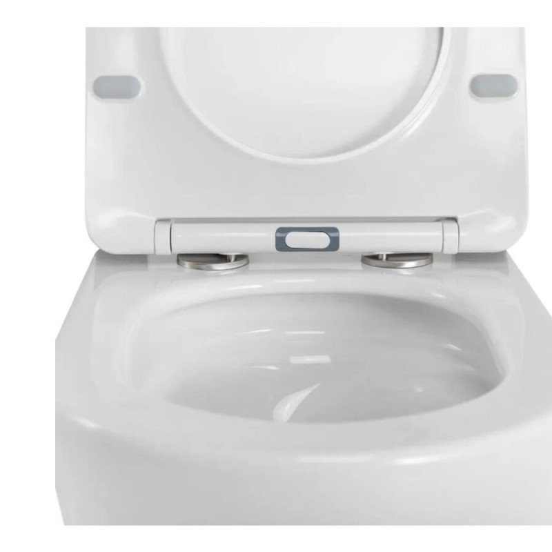 Подвесной унитаз BelBagno Libero BB11051CH-TOR/SC, безободковый, сиденье микролифт, белый