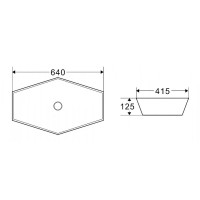 Раковина накладная BelBagno BB1139, 64 х 41,5 х 12,5 см