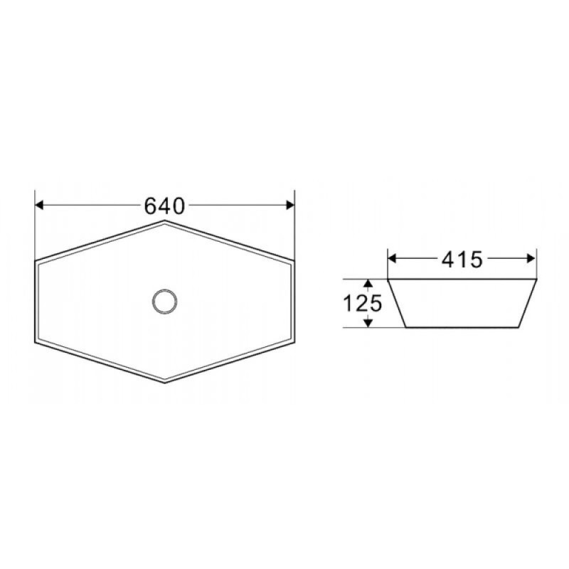 Раковина накладная BelBagno BB1139, 64 х 41,5 х 12,5 см