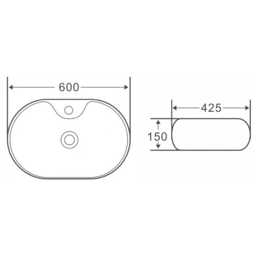 Раковина BelBagno BB1151 накладная 60 х 42.5 х 15 см