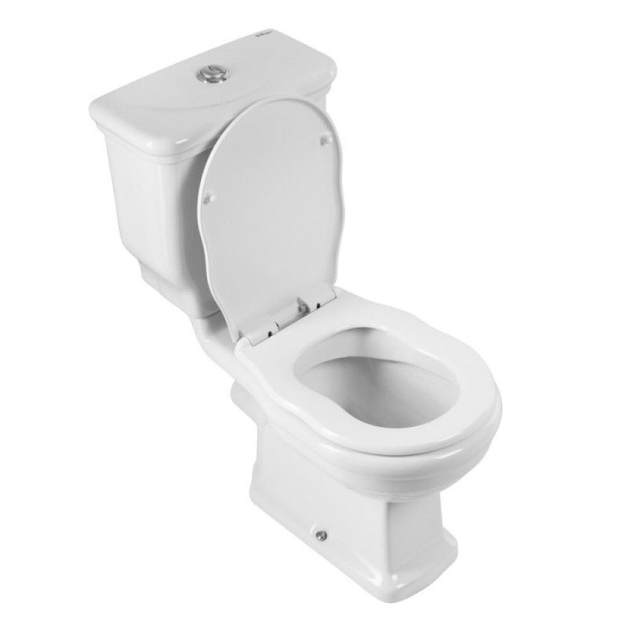 Унитаз компакт безободковый BelBagno Boheme, крышка-сиденье микролифт, белый (BB115CPR/BB115T/BB115SC)