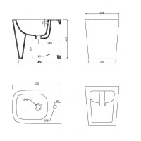 Напольное биде BelBagno Albano BB120B, белое