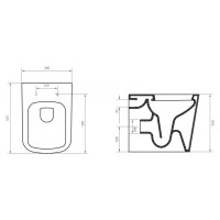 Приставной унитаз BelBagno Albano BB120CBR безободковый