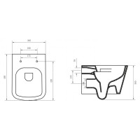 Подвесной унитаз BelBagno Albano BB120CHR, безободковый