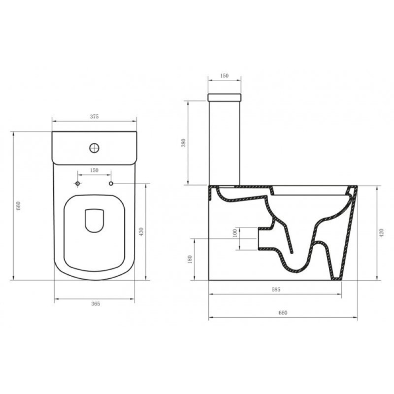 Напольный унитаз BelBagno Albano BB120CPR безободковый