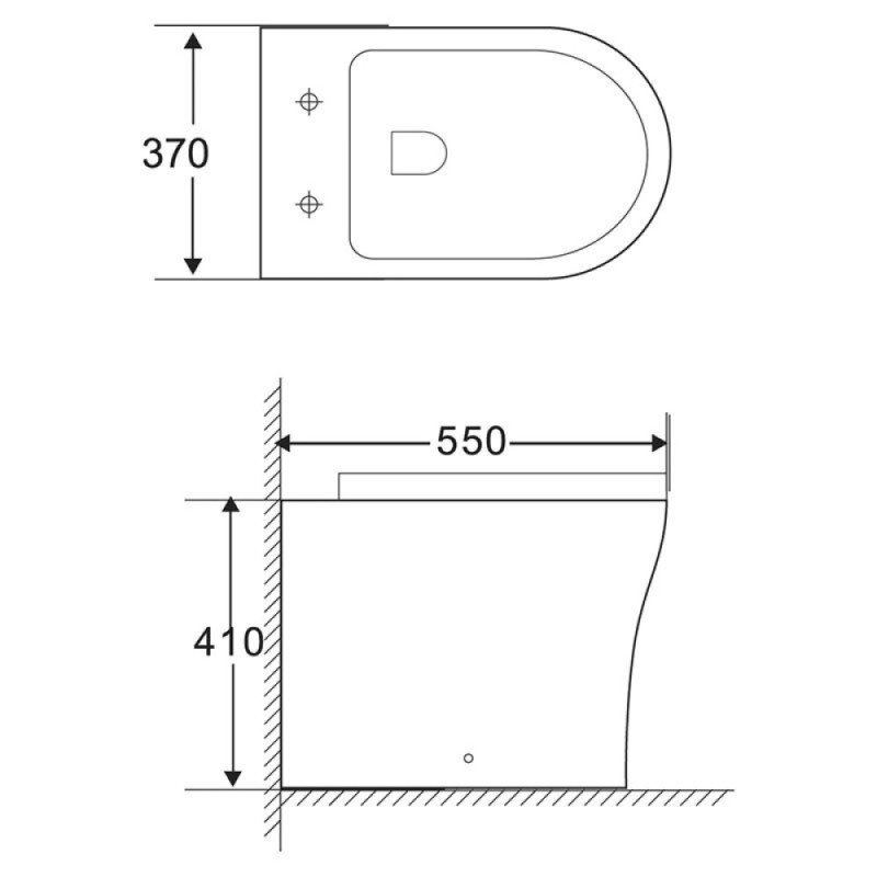 Приставной унитаз BelBagno Ancona BB1224CBR-P безободковый, белый