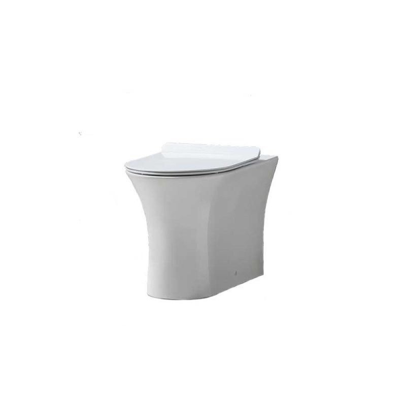 Приставной унитаз BelBagno Ancona BB1224CBR-P безободковый, белый