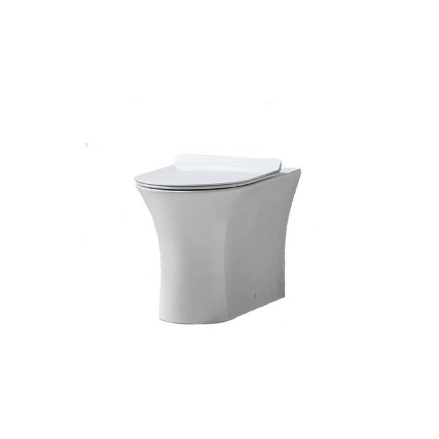 Приставной унитаз BelBagno Ancona BB1224CBR-P безободковый, белый
