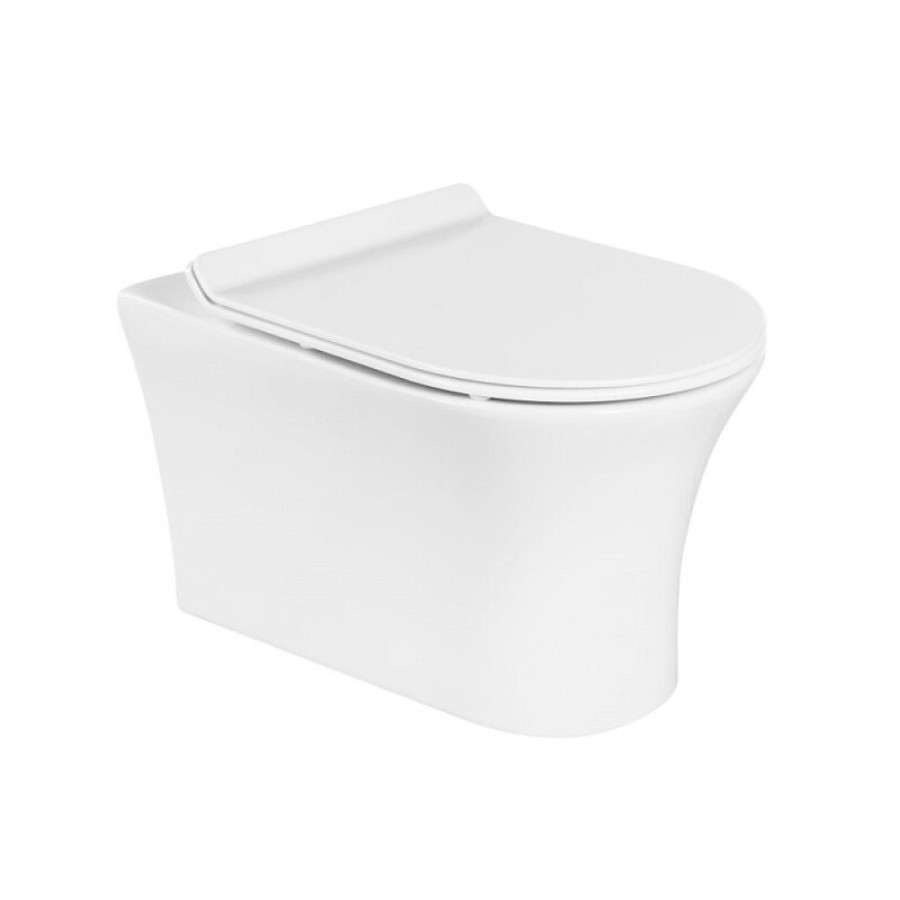 Унитаз подвесной BelBagno Ancona BB1224CHR-SM, безободковый, белый