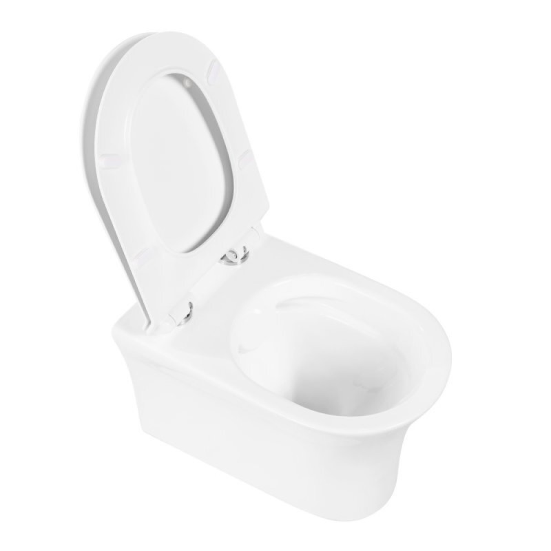 Унитаз подвесной BelBagno Ancona BB1224CHR-SM, безободковый, белый