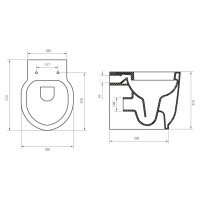 Приставной унитаз BelBagno Sabrina BB122CB