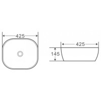 Раковина BelBagno BB1301 накладная 42.5 х 42.5 х 14.5 см