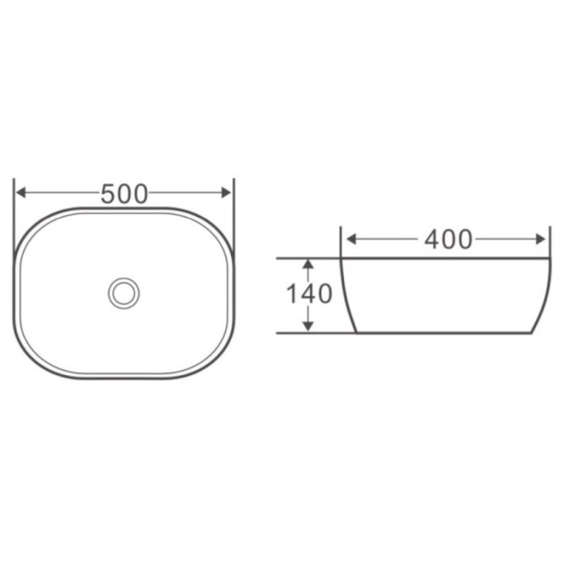 Раковина BelBagno BB1302-H301, 50 х 40 см, накладная, цвет чёрный матовый