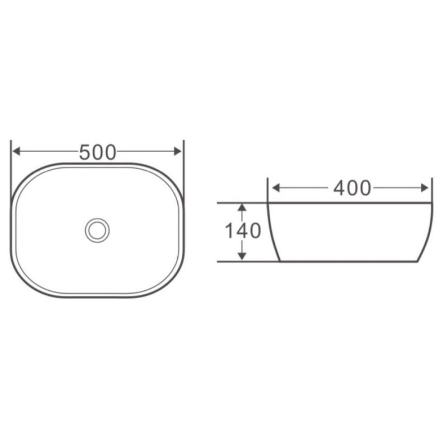 Раковина BelBagno BB1302-H301, 50 х 40 см, накладная, цвет чёрный матовый