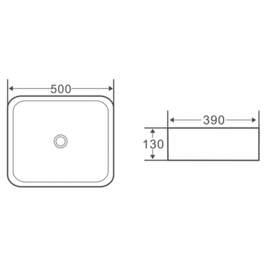 Раковина BelBagno BB1304 накладная 50 х 39 х 13 см