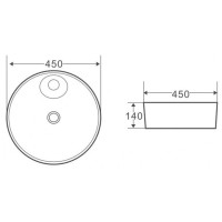 Раковина BelBagno BB1306 накладная 45 х 45 х 14 см