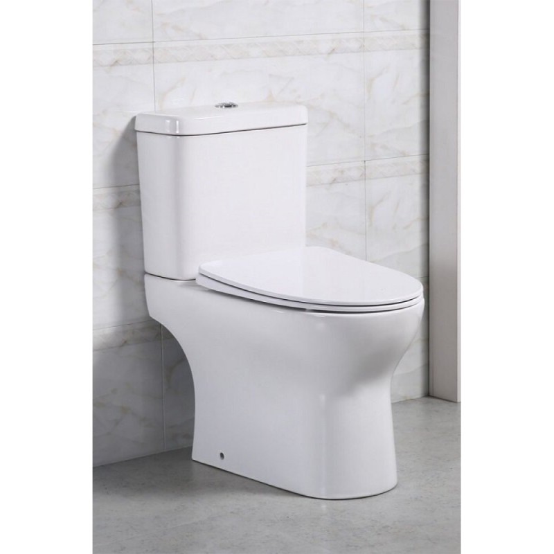Напольный унитаз BelBagno Steam BB130CPR/SC безободковый, бачок BB130T, сиденье микролифт, белый