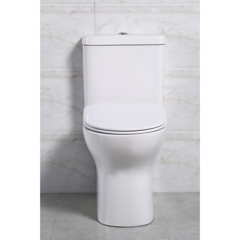 Напольный унитаз BelBagno Steam BB130CPR/SC безободковый, бачок BB130T, сиденье микролифт, белый