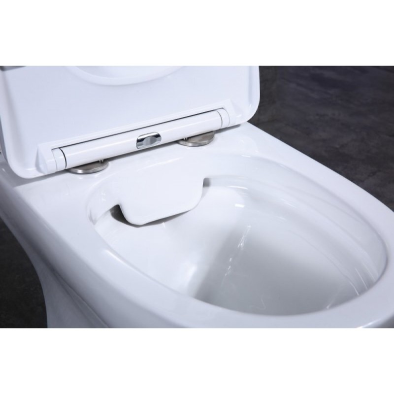 Напольный унитаз BelBagno Steam BB130CPR/SC безободковый, бачок BB130T, сиденье микролифт, белый