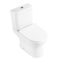 Напольный унитаз BelBagno Steam BB130CPR/SC безободковый, бачок BB130T, сиденье микролифт, белый