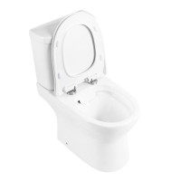Напольный унитаз BelBagno Steam BB130CPR/SC безободковый, бачок BB130T, сиденье микролифт, белый