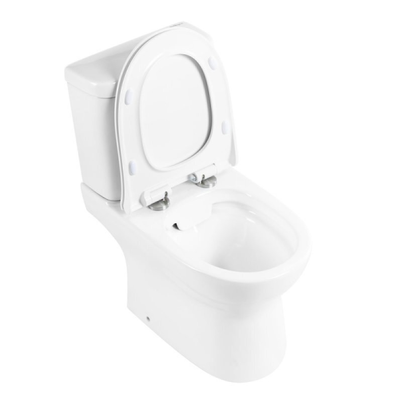 Напольный унитаз BelBagno Steam BB130CPR/SC безободковый, бачок BB130T, сиденье микролифт, белый