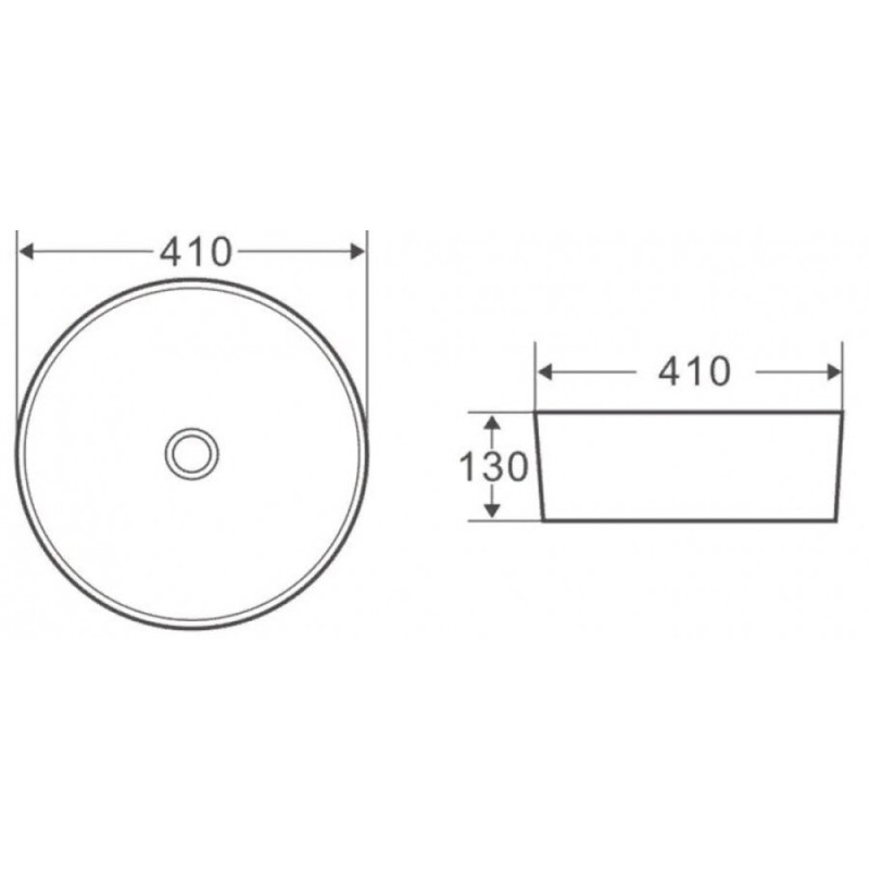 Раковина BelBagno BB1315 накладная 41 см, белая