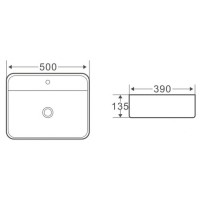 Раковина BelBagno BB1321 накладная 50 х 39 х 13.5 см
