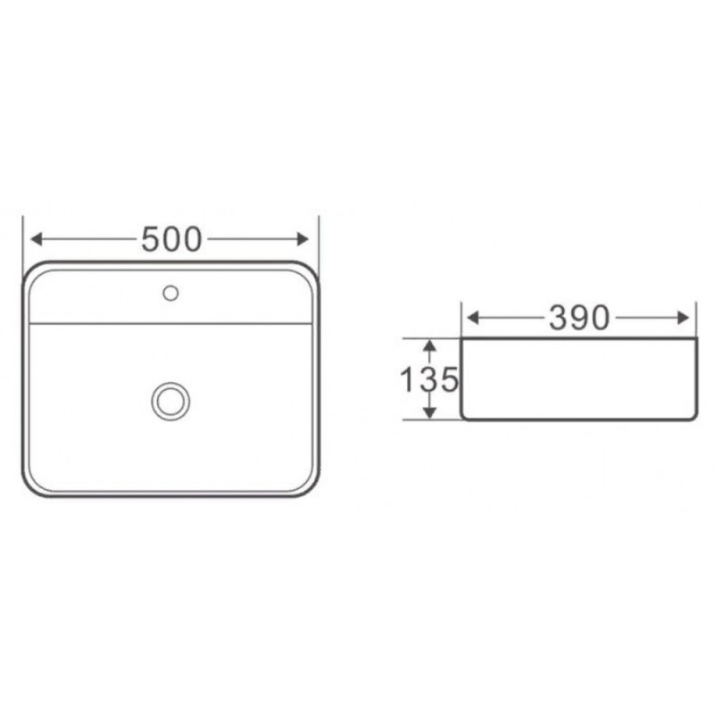 Раковина BelBagno BB1321 накладная 50 х 39 х 13.5 см