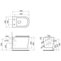 Унитаз подвесной BelBagno Veneto BB132CHR