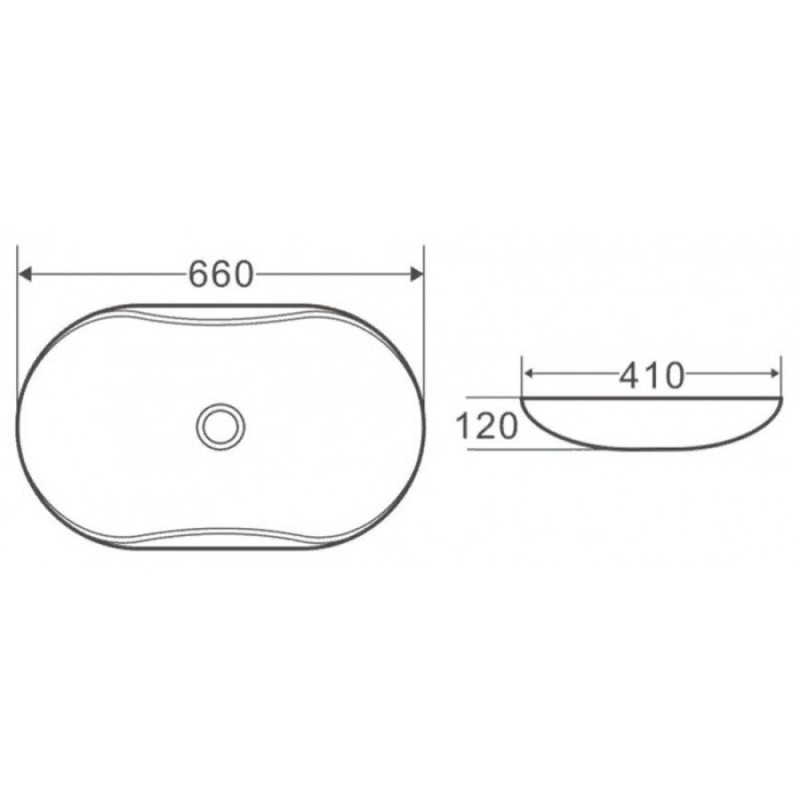 Раковина BelBagno BB1334 накладная 66 х 41 х 12 см