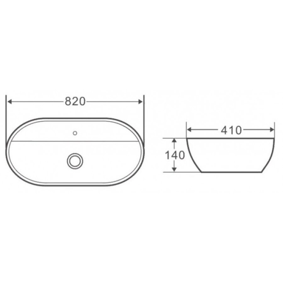 Раковина BelBagno BB1347 накладная 82 х 41 х 14 см