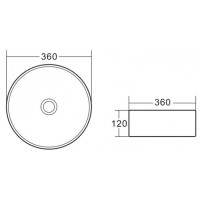 Раковина BelBagno BB1357 накладная 36 х 36 х 12 см