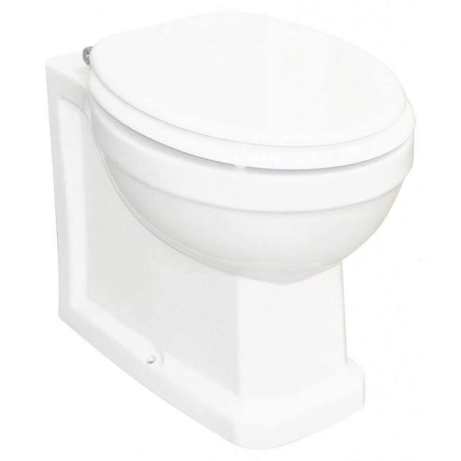 Приставной унитаз BelBagno Trevi BB135CBL с полным примыканием к стене, безободковый