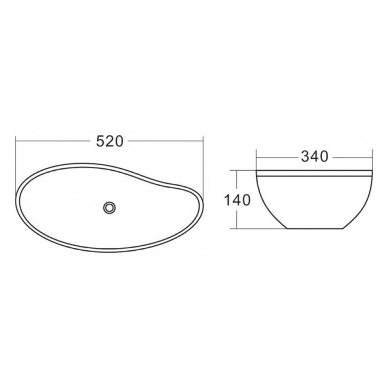 Раковина Belbagno 52 см, белый, BB1362