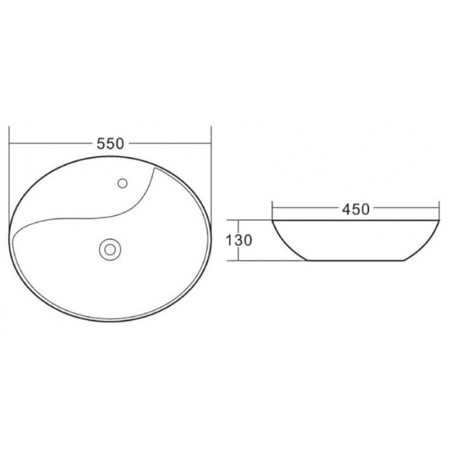 Раковина BelBagno BB1370 накладная 55 х 45 х 13 см
