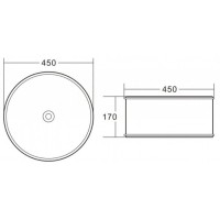 Раковина BelBagno BB1383 накладная 45 х 45 х 17 см