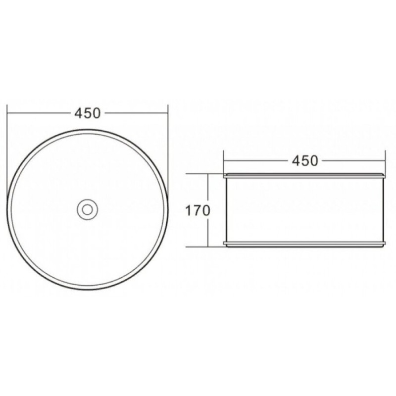 Раковина BelBagno BB1383 накладная 45 х 45 х 17 см